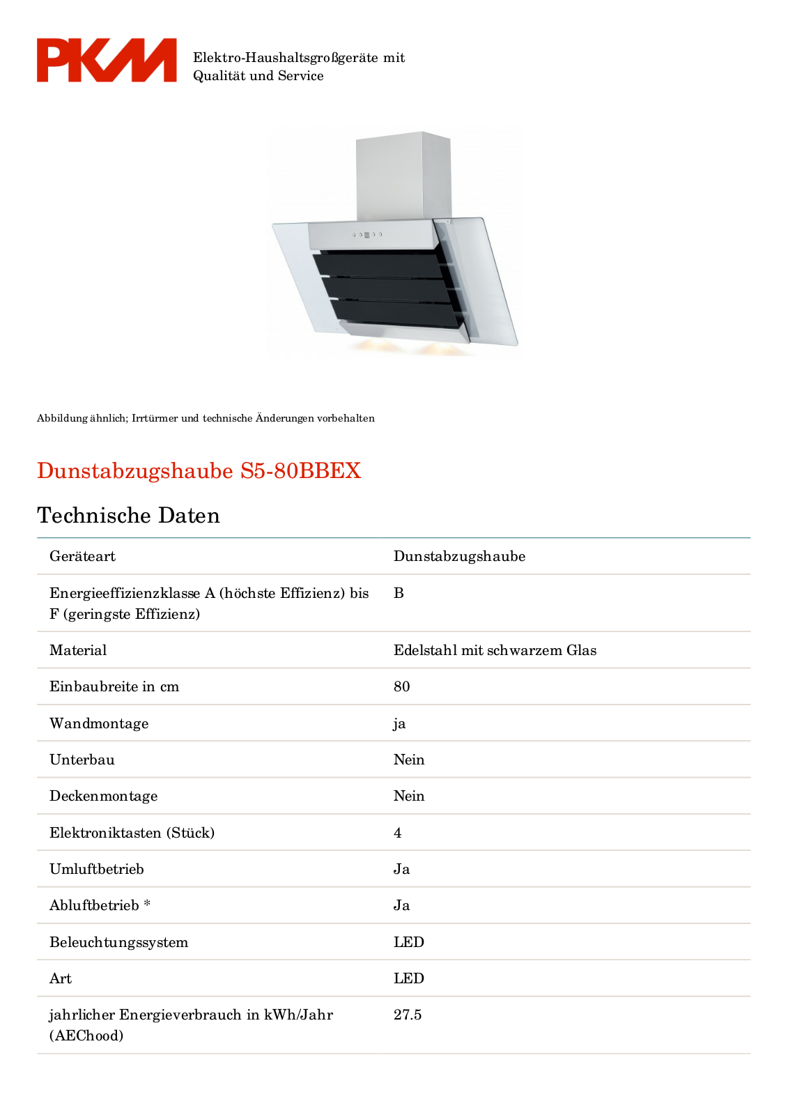 PKM S5-80BBEX User Manual