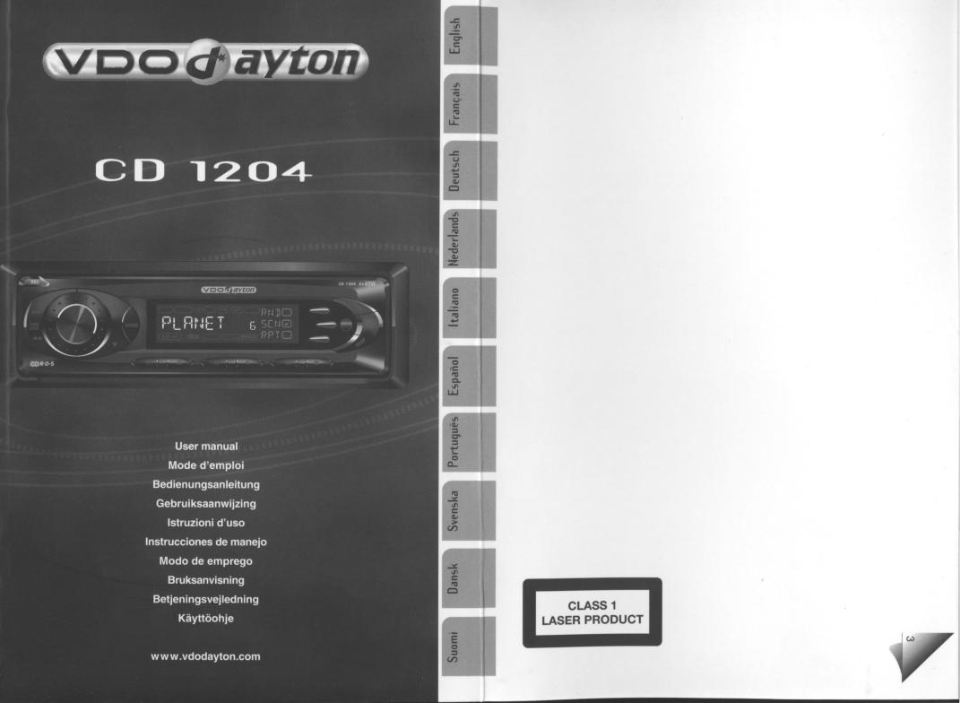 VDO DAYTON CD 1204 User Manual