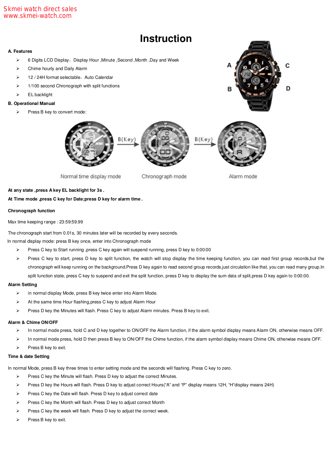 Skmei 1021 User Manual - ManualMachine.com