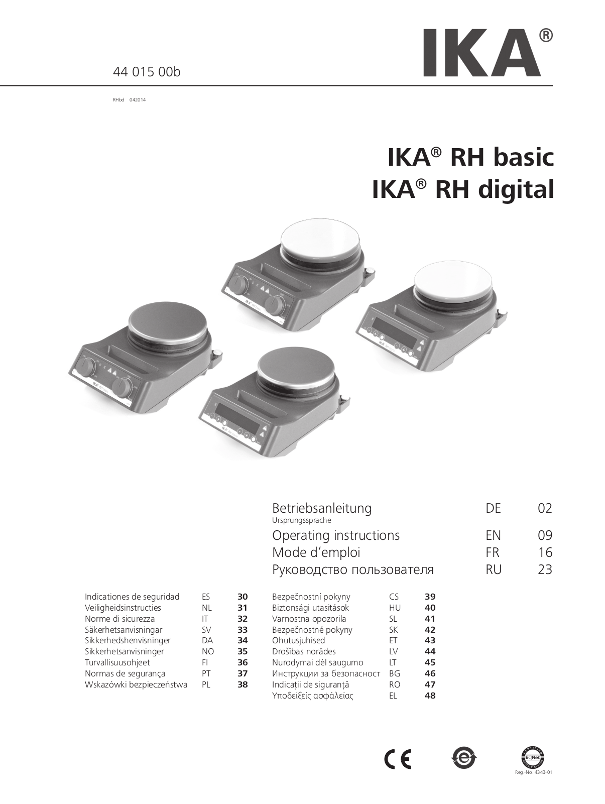 IKA RH digital User Manual