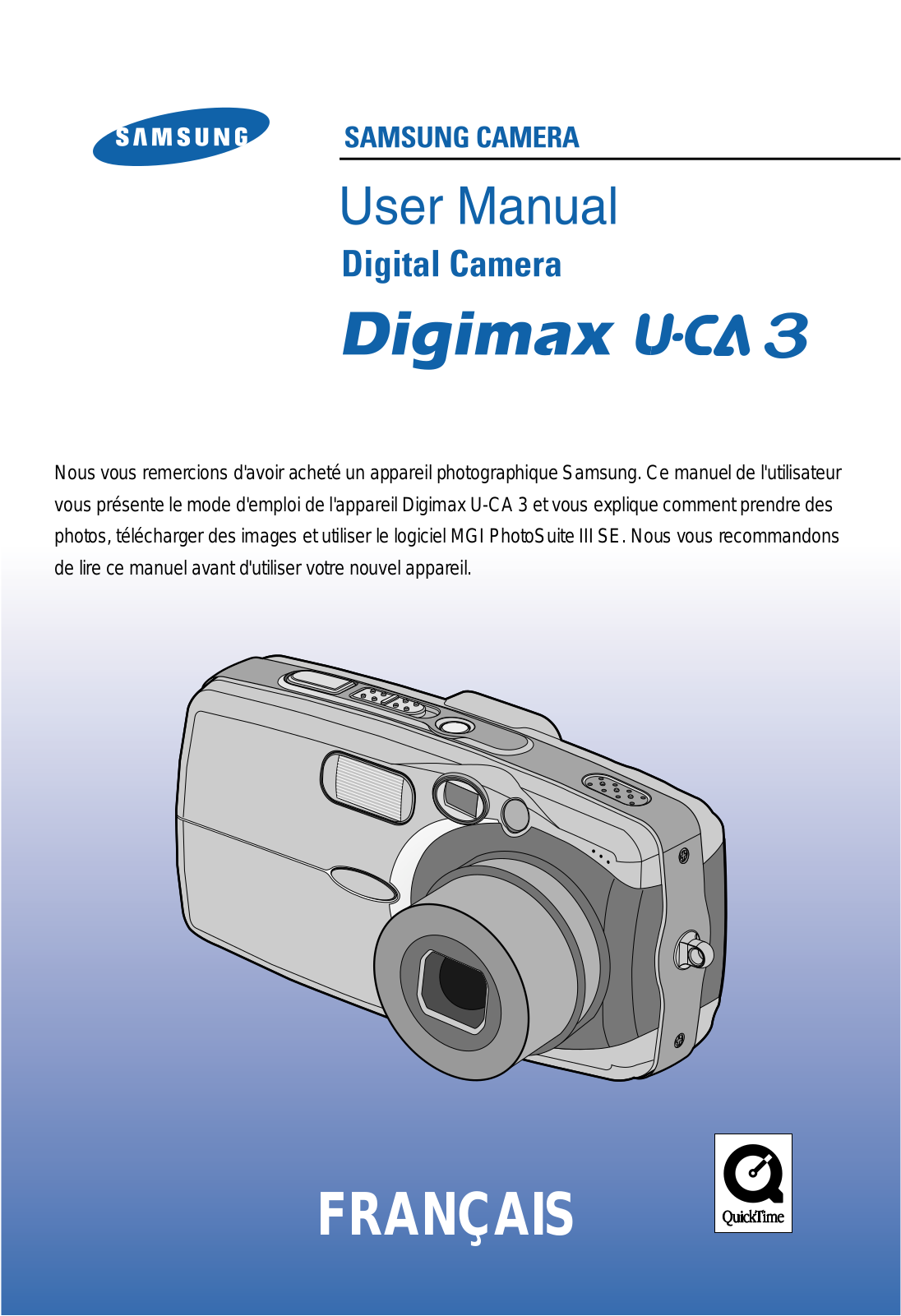 SAMSUNG DIGIMAXU-CA 3, KENOX UCA3 User Manual