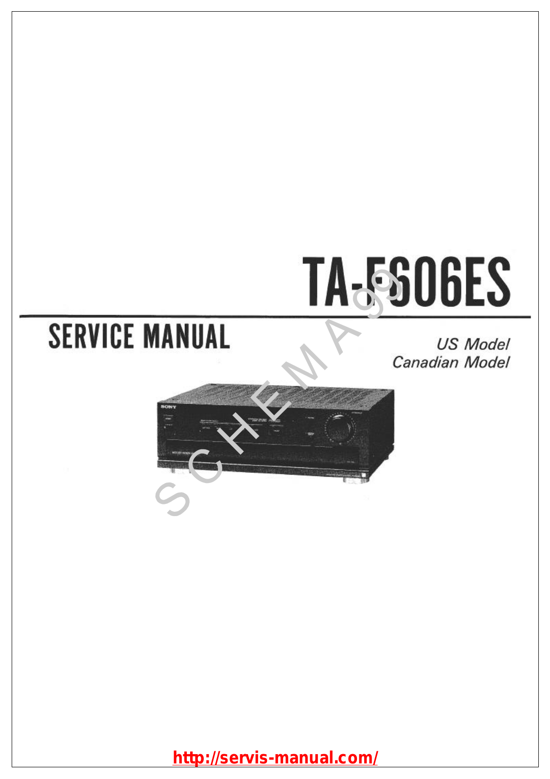 Toshiba TA F606ES Service Manual