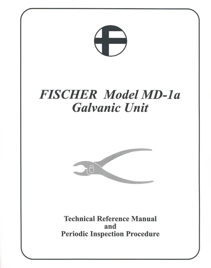 Fischer MD-1a User manual