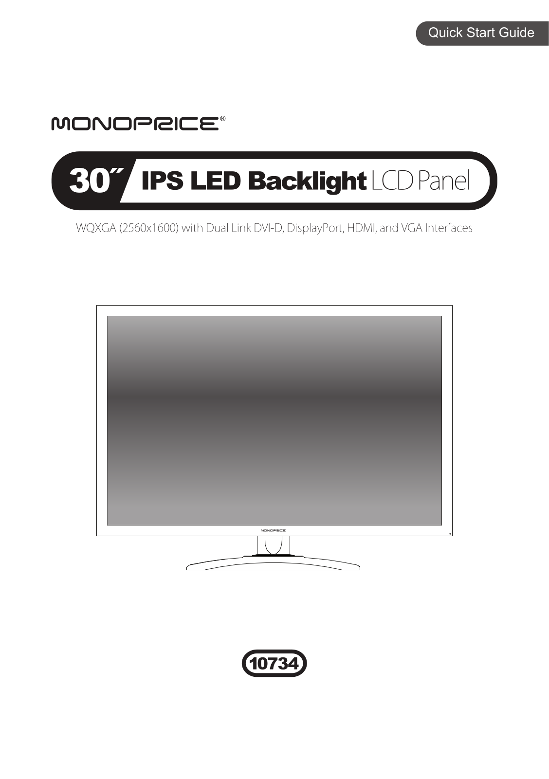 Monoprice 10734 Quick Start Manual