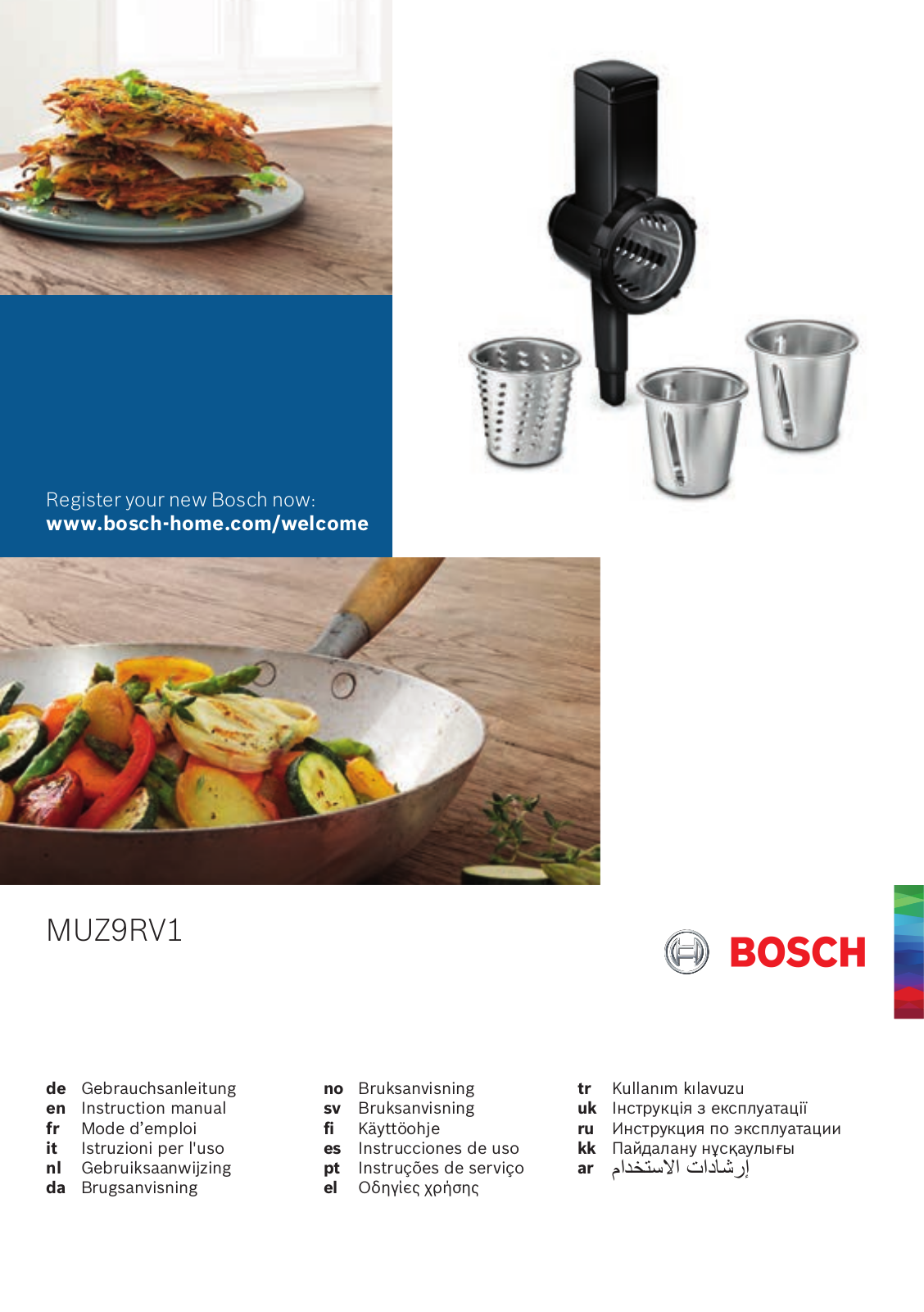 BOSCH MUZ9RV1 operation manual