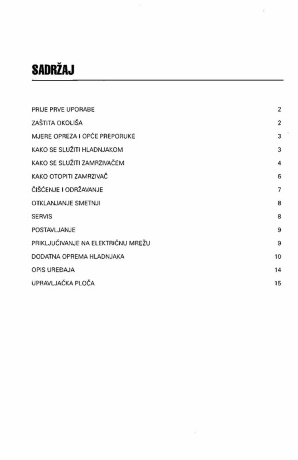 Whirlpool ARZ 835 User Manual