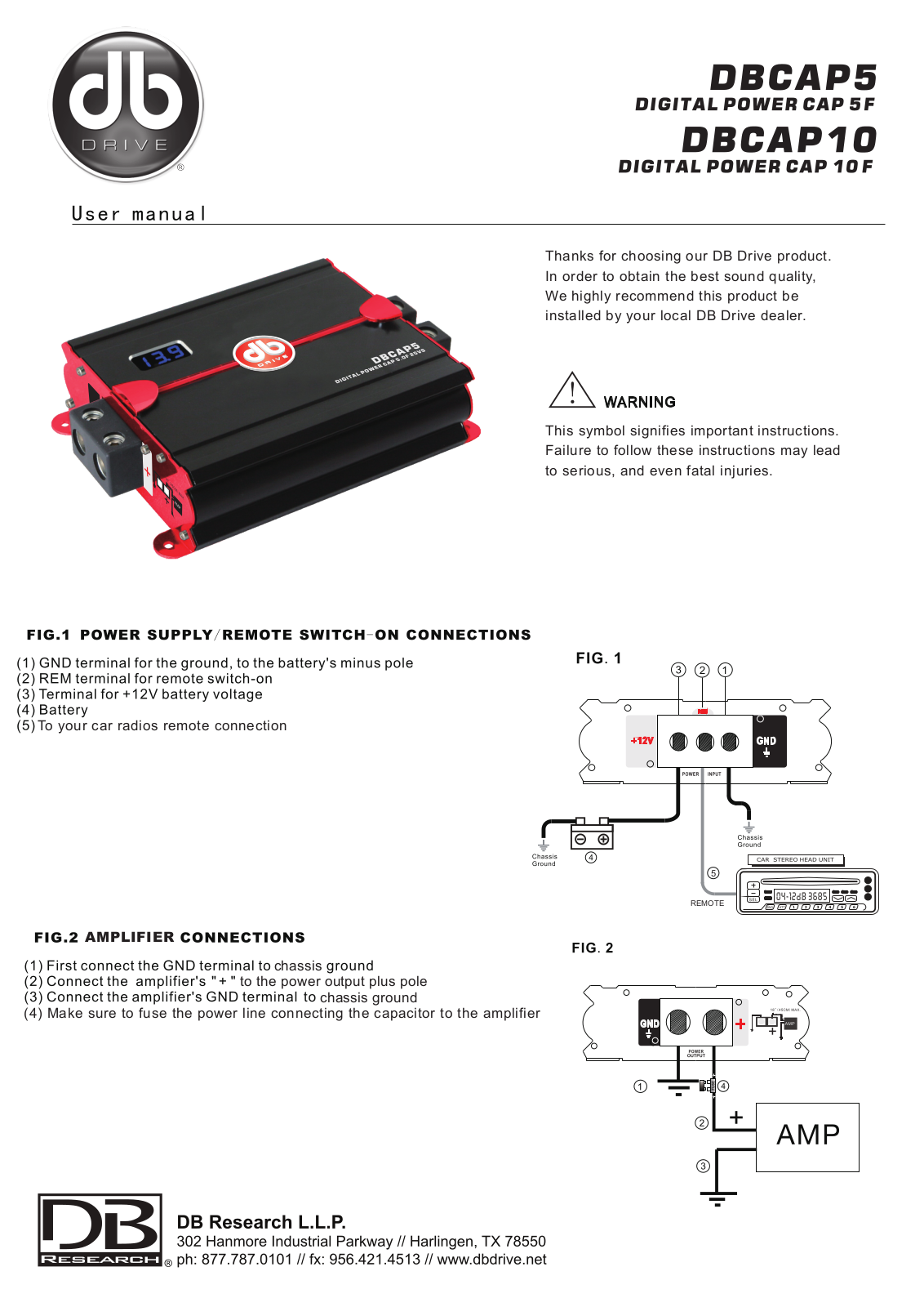 DB Drive DBCAP10 User Manual