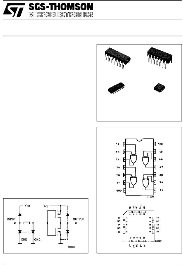 SGS-THOMSON M54HCT86, M74HCT86 Technical data