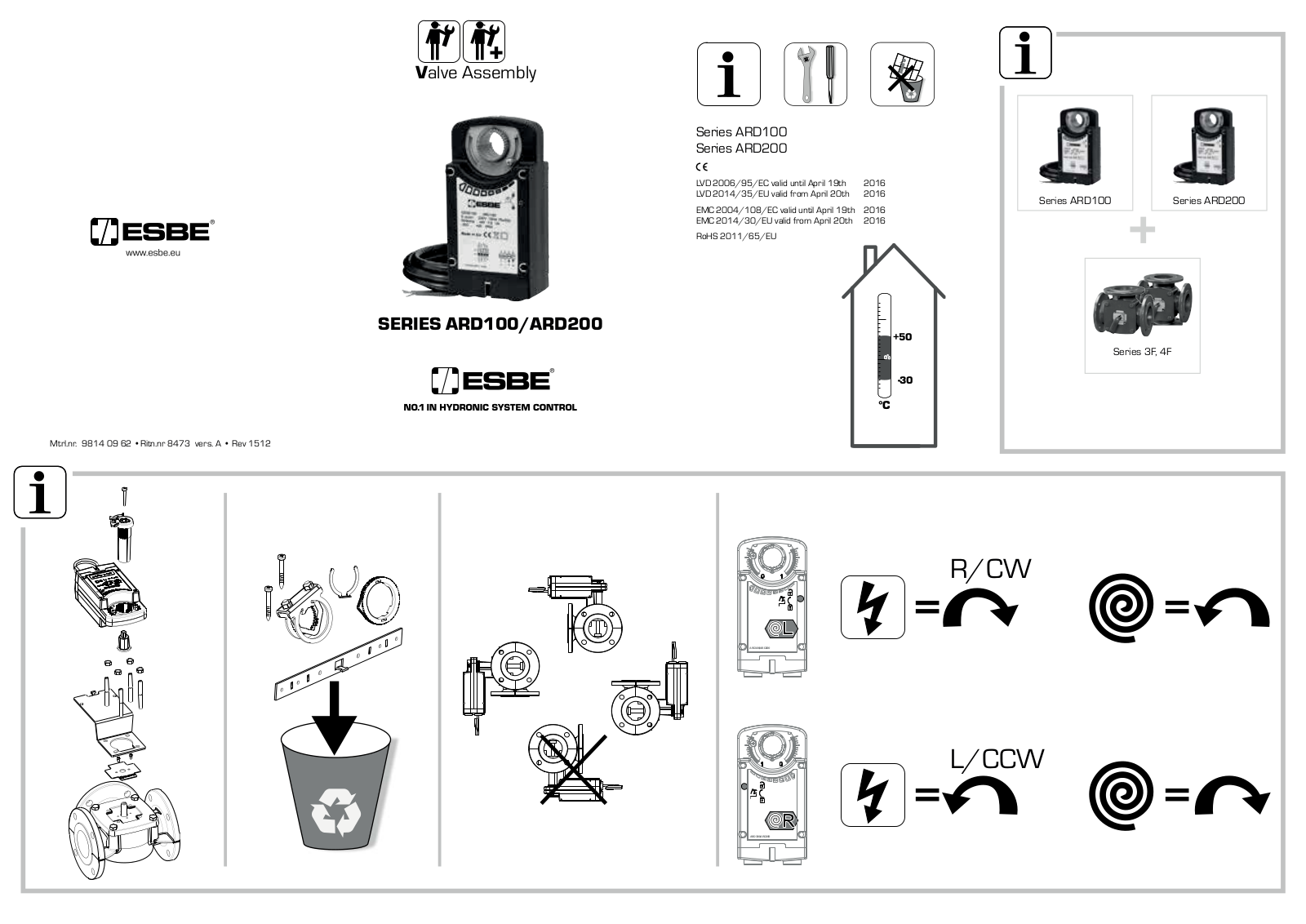 Danfoss ARD100, ARD200 Installation guide