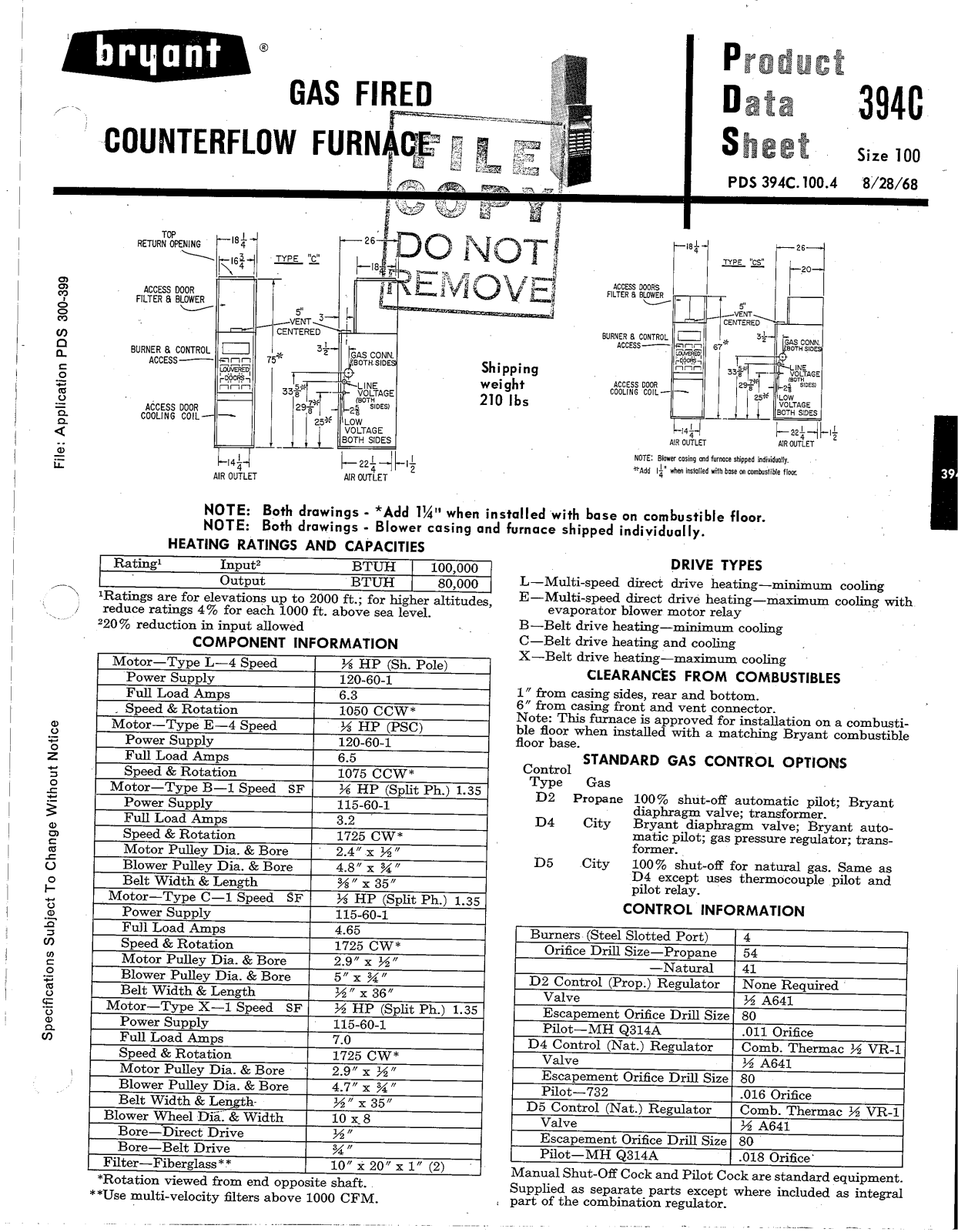 Bryant 394C User Manual