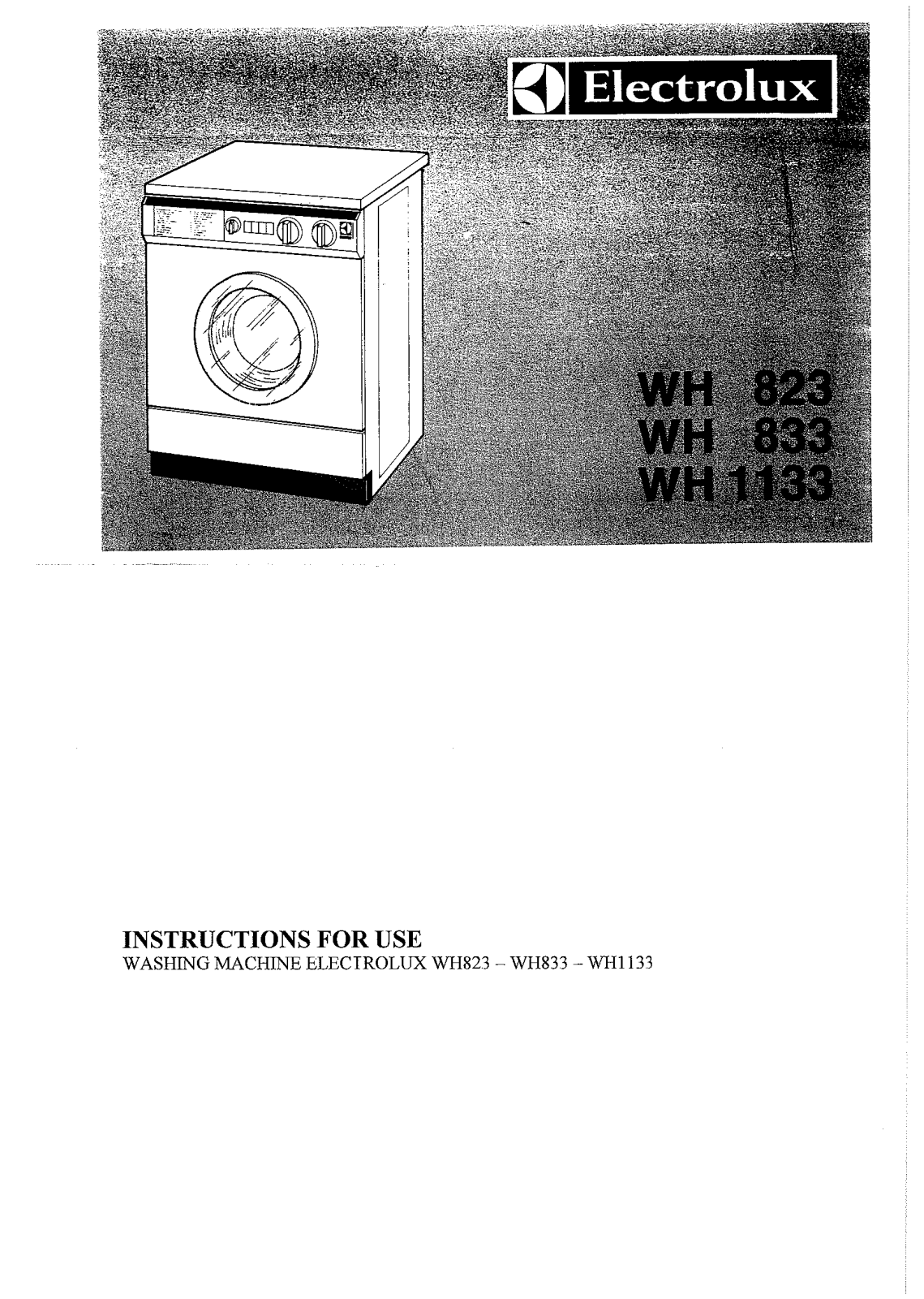 AEG-Electrolux WH823, WH833 User Manual