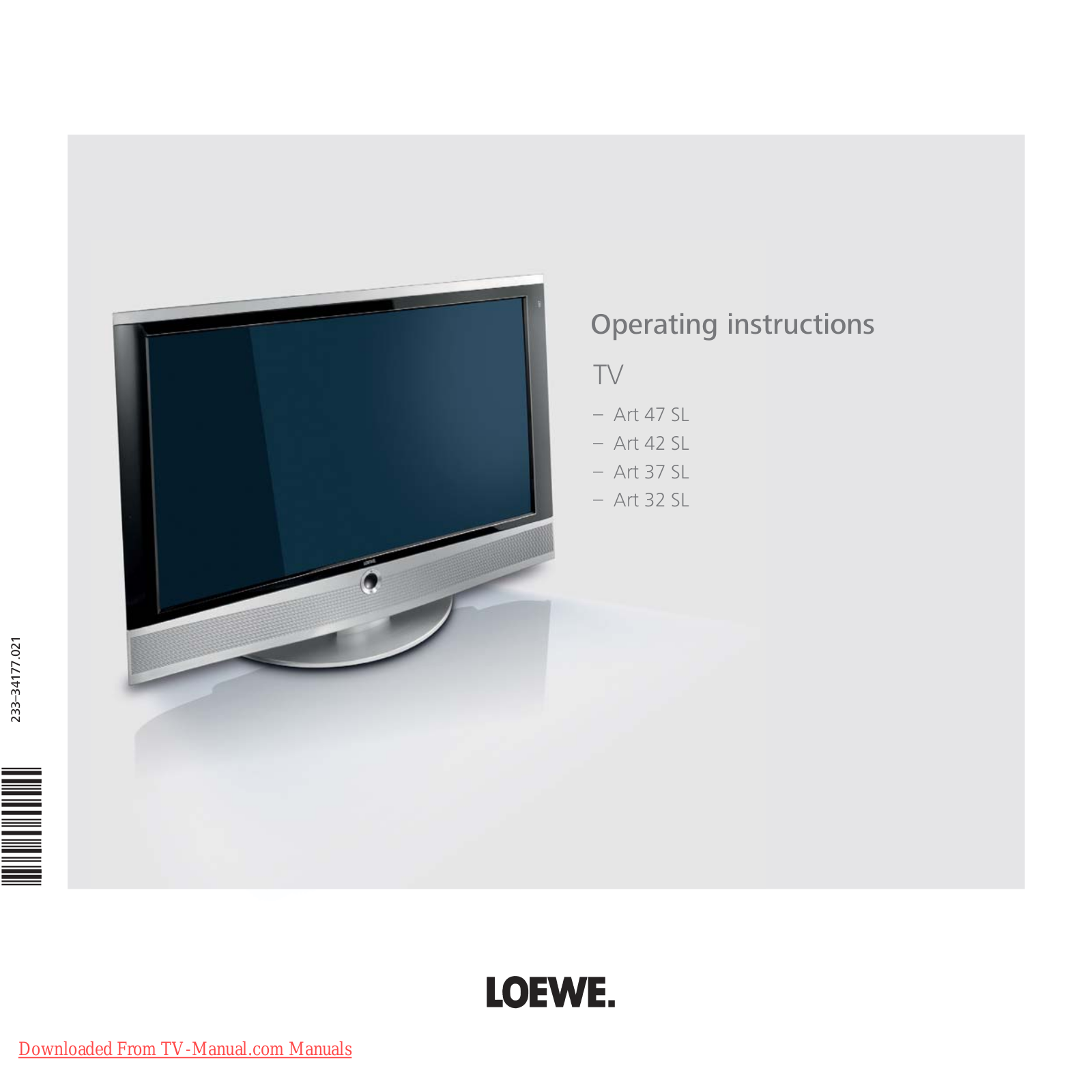 Loewe Art 32 SL, Art 42 S, Art 47 SL, L Art 37 SL User Manual