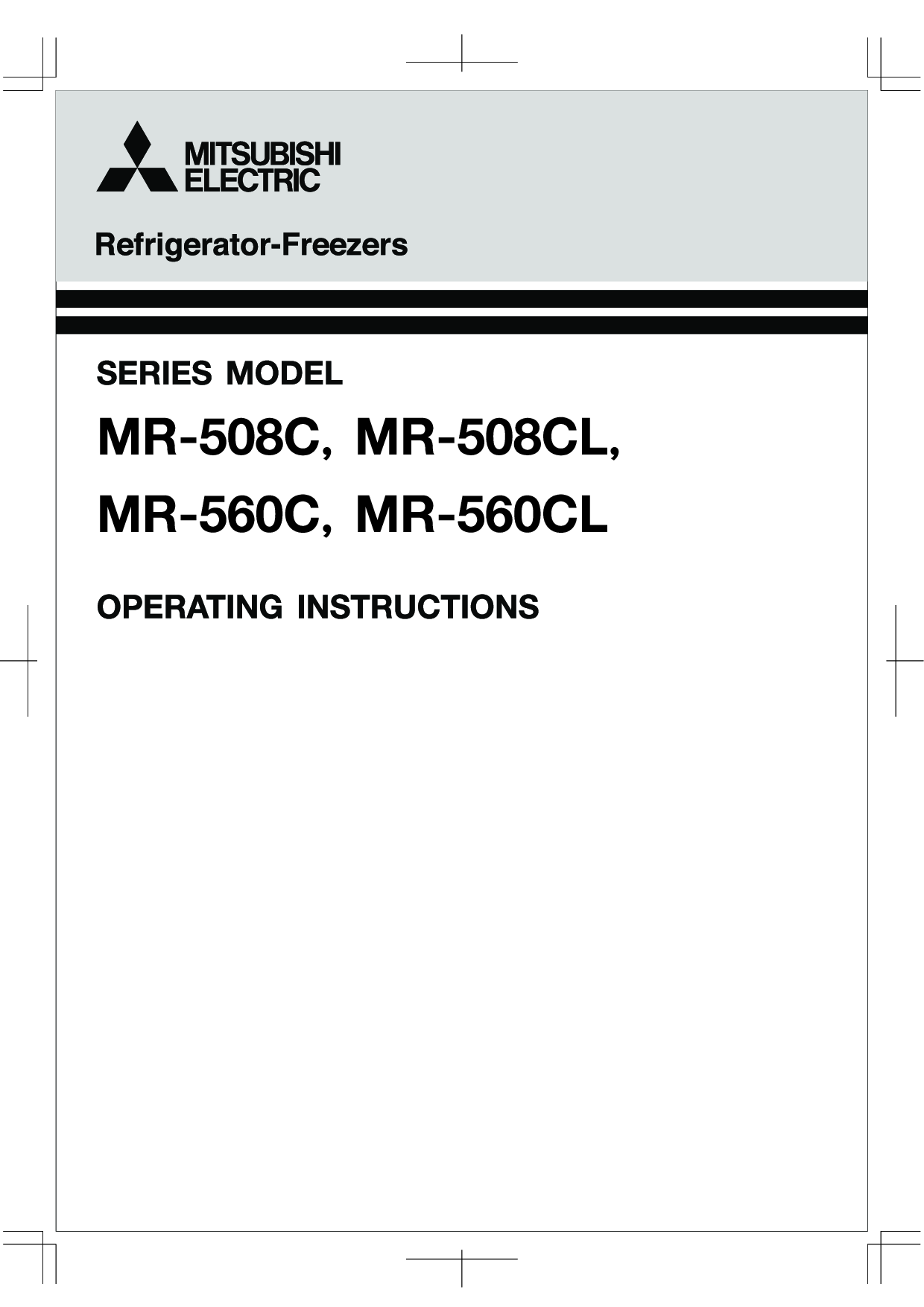 Mitsubishi Electronics MR-560C, MR-560CL, MR-508CL, MR-508C User Manual