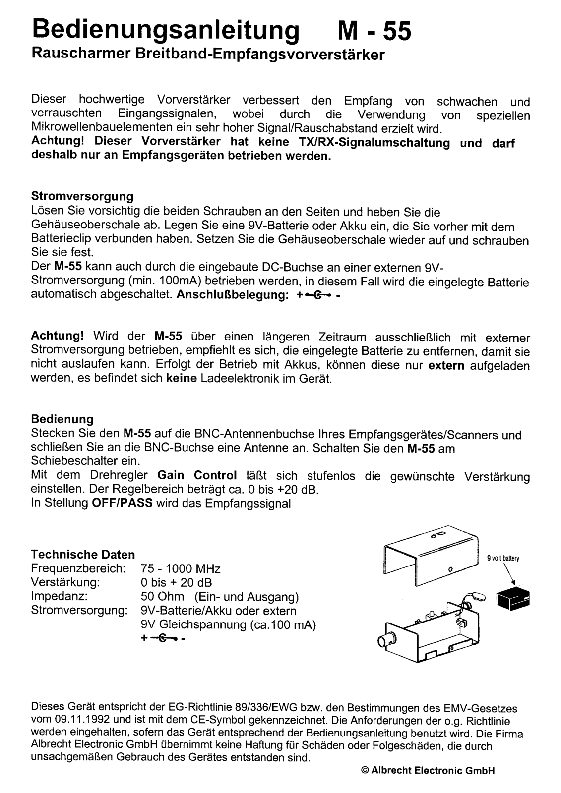 Albrecht m55 User Manual