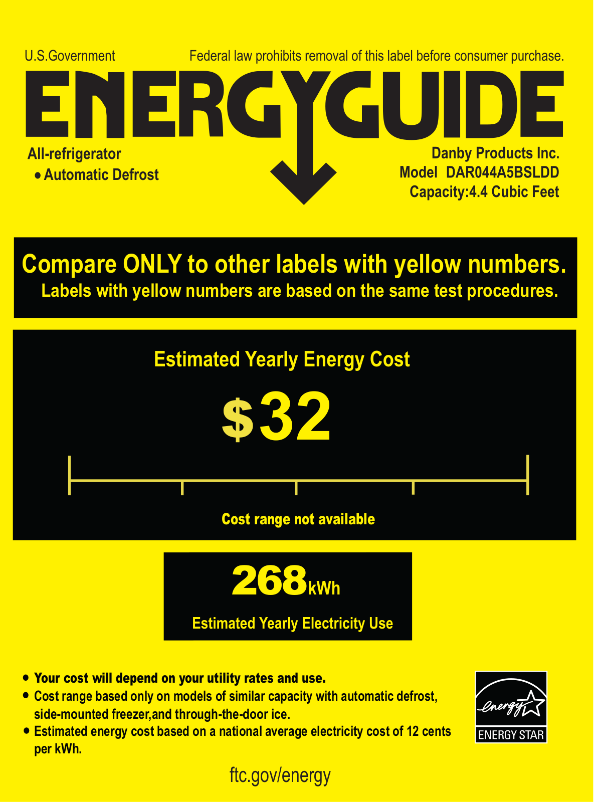 Danby DAR044A5BSLDD, DAR044A5 User Manual