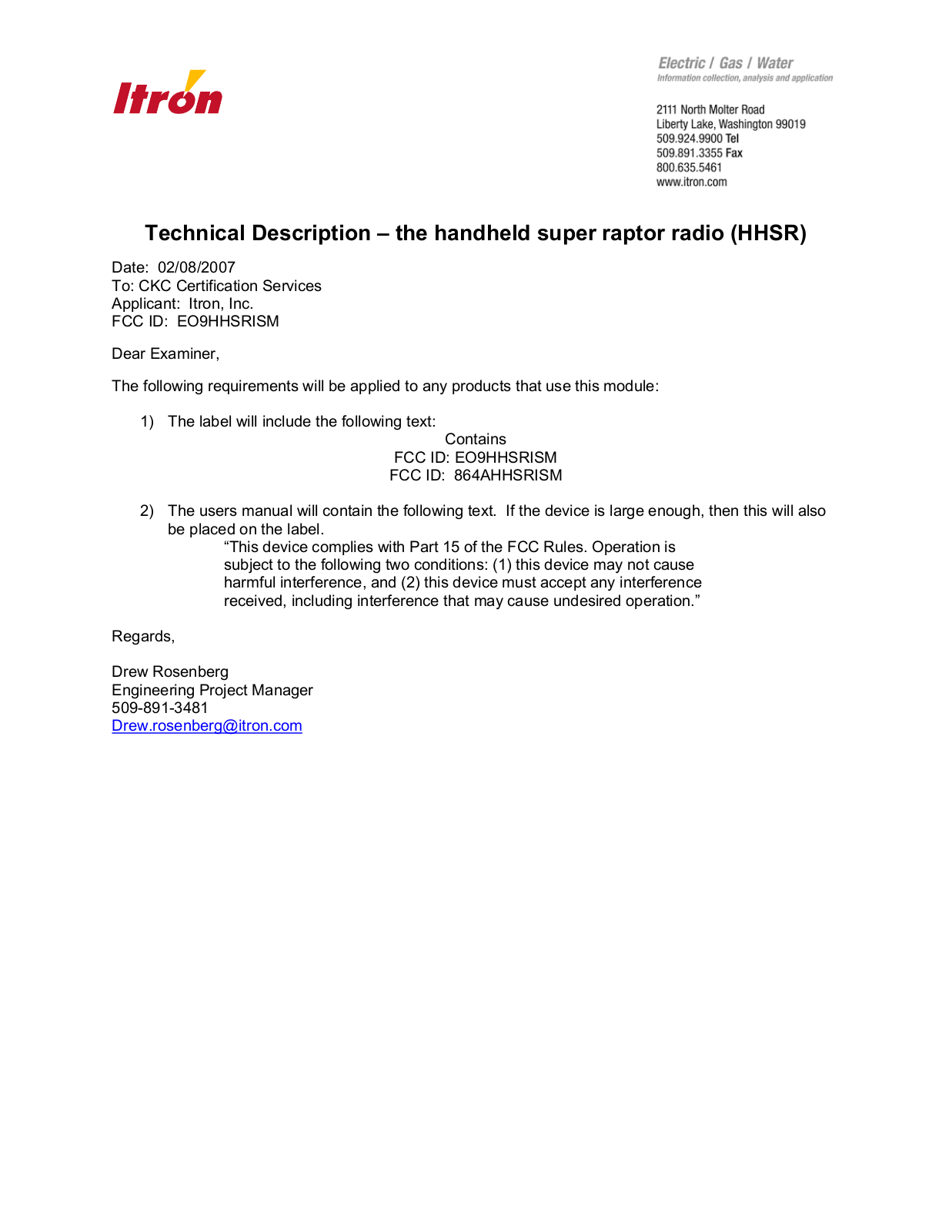 Itron HHSRISM Users Manual - ManualMachine.com