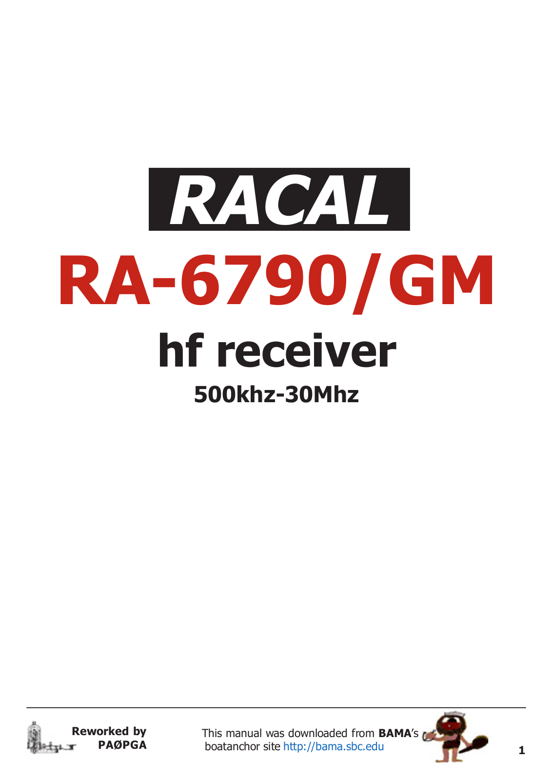 RACAL RA-6790-GM User Guide