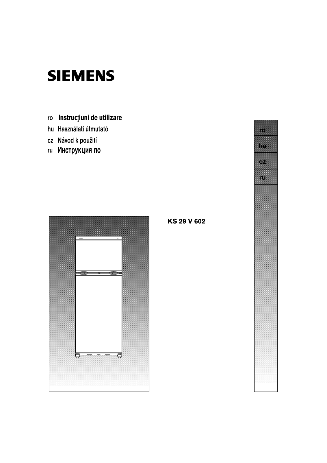 Siemens KS29V602 User Manual