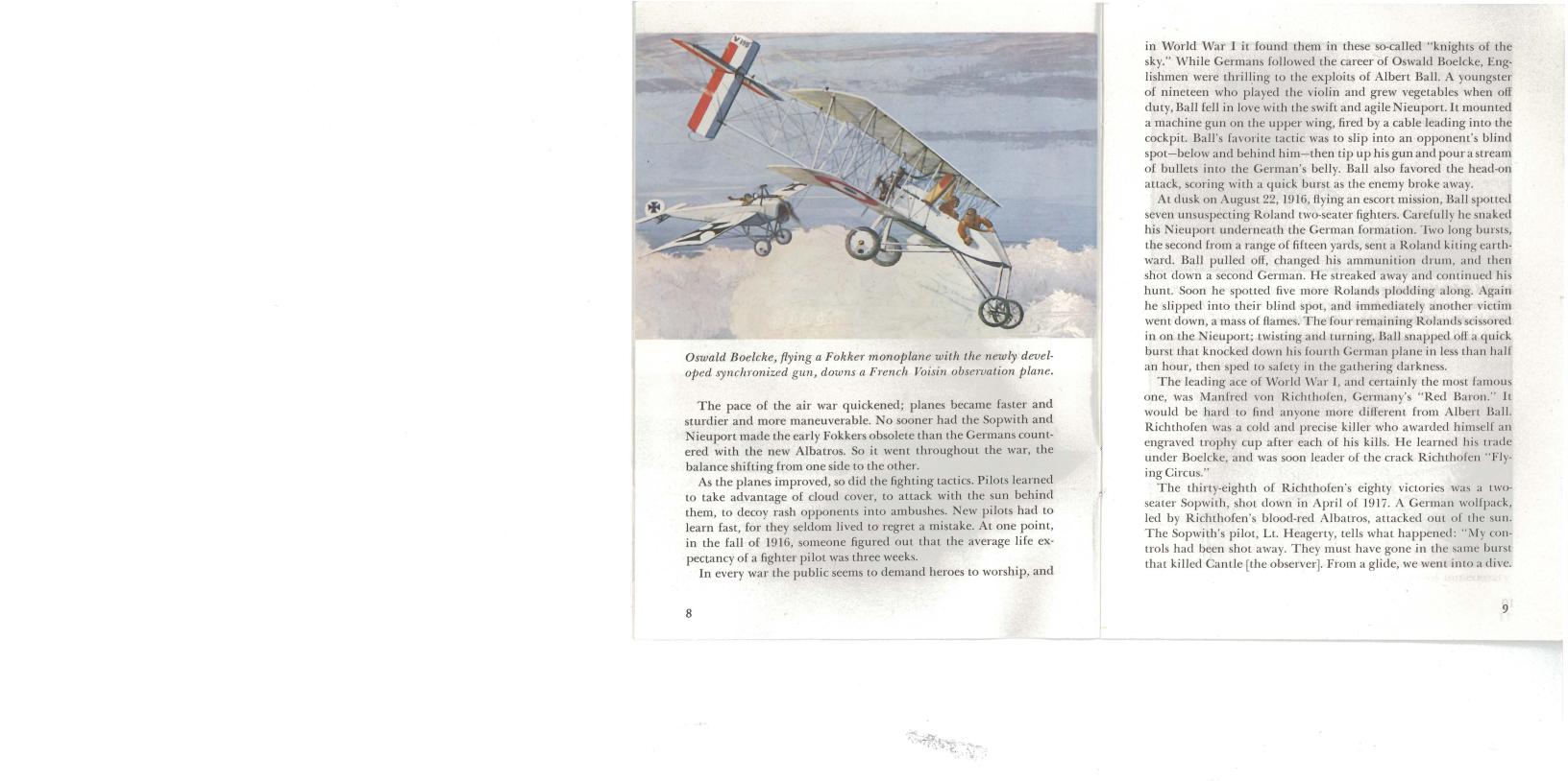 HASBRO Air Fighters Game History WWI User Manual
