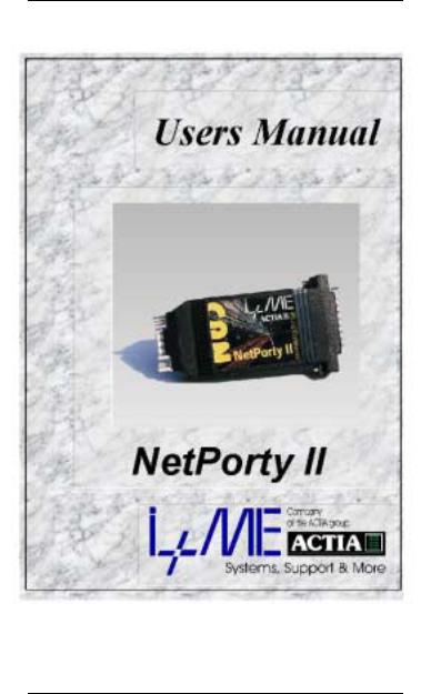 Compaq I+ME ACTIA NetPorty II User Manual