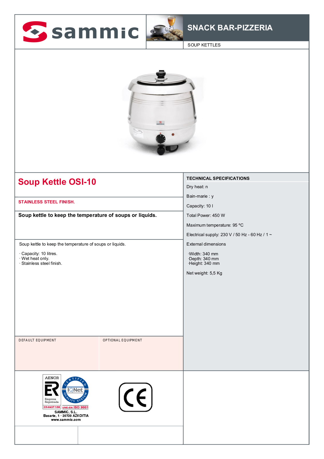 Sammic OSI-10 User Manual