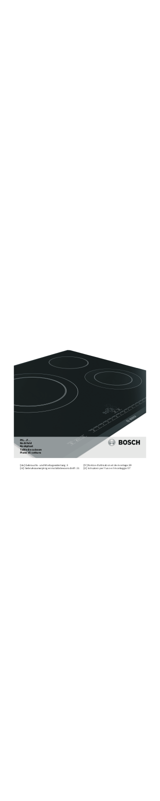 Bosch PIL633F18E User Manual