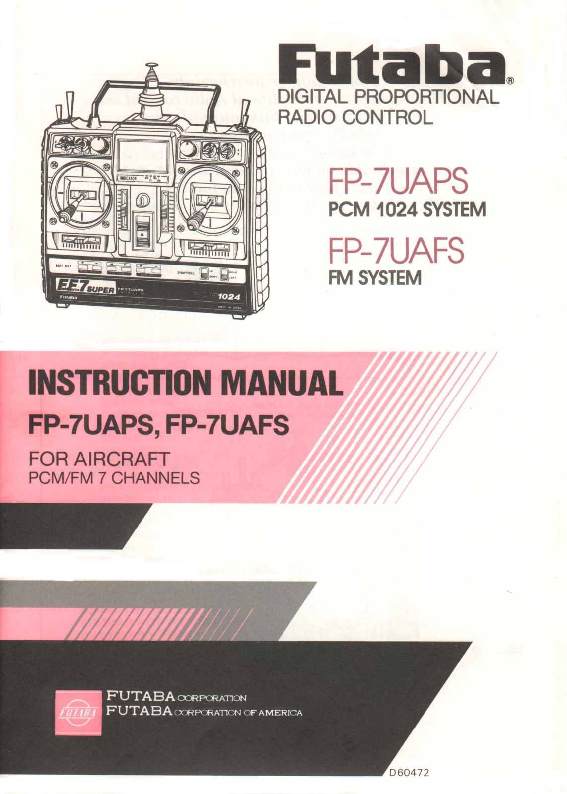 Futaba FP7UAFS, FP7UAPS User Manual