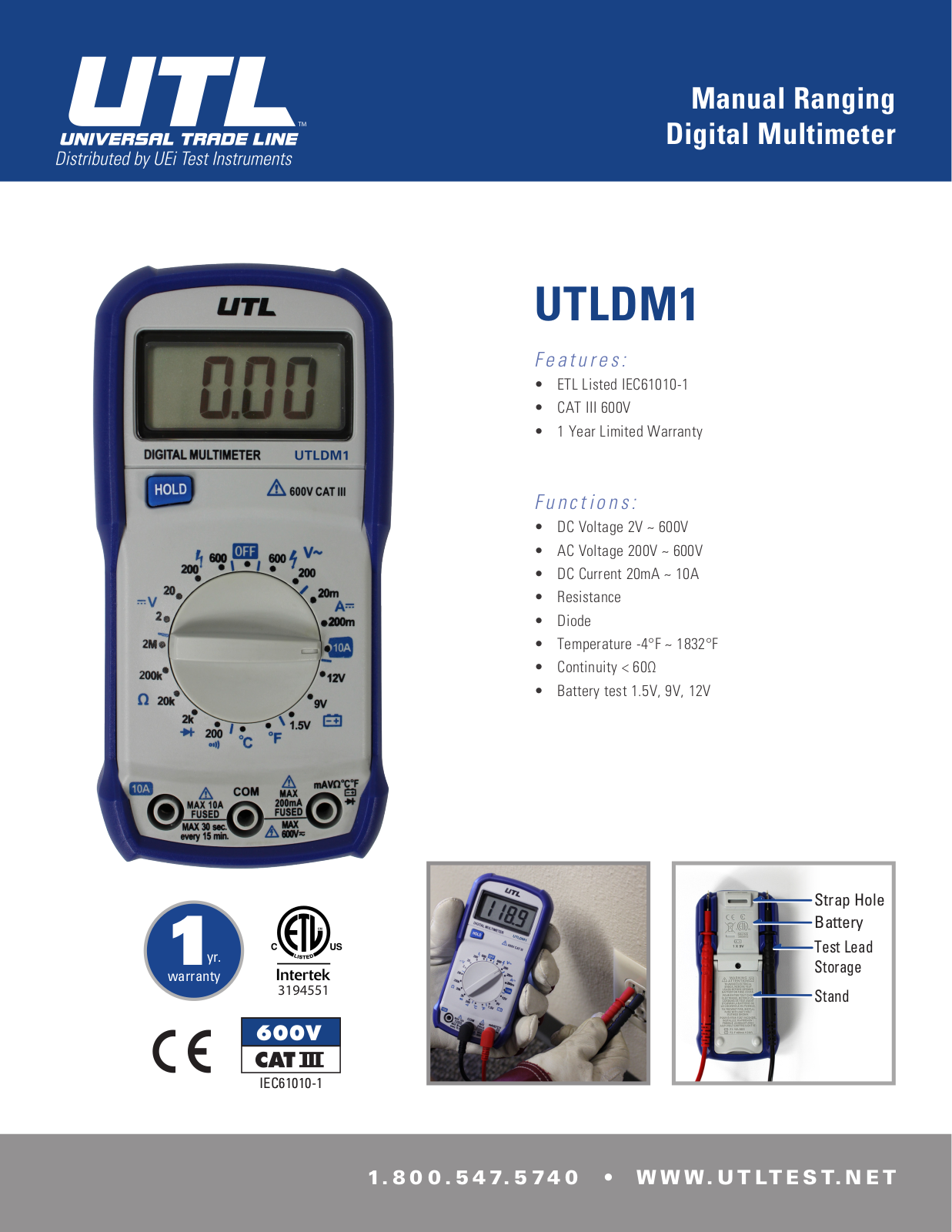 Universal Enterprise UTLDM1 User Manual