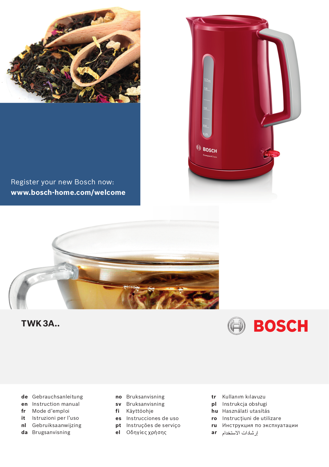 Bosch TWK 3A User Guide