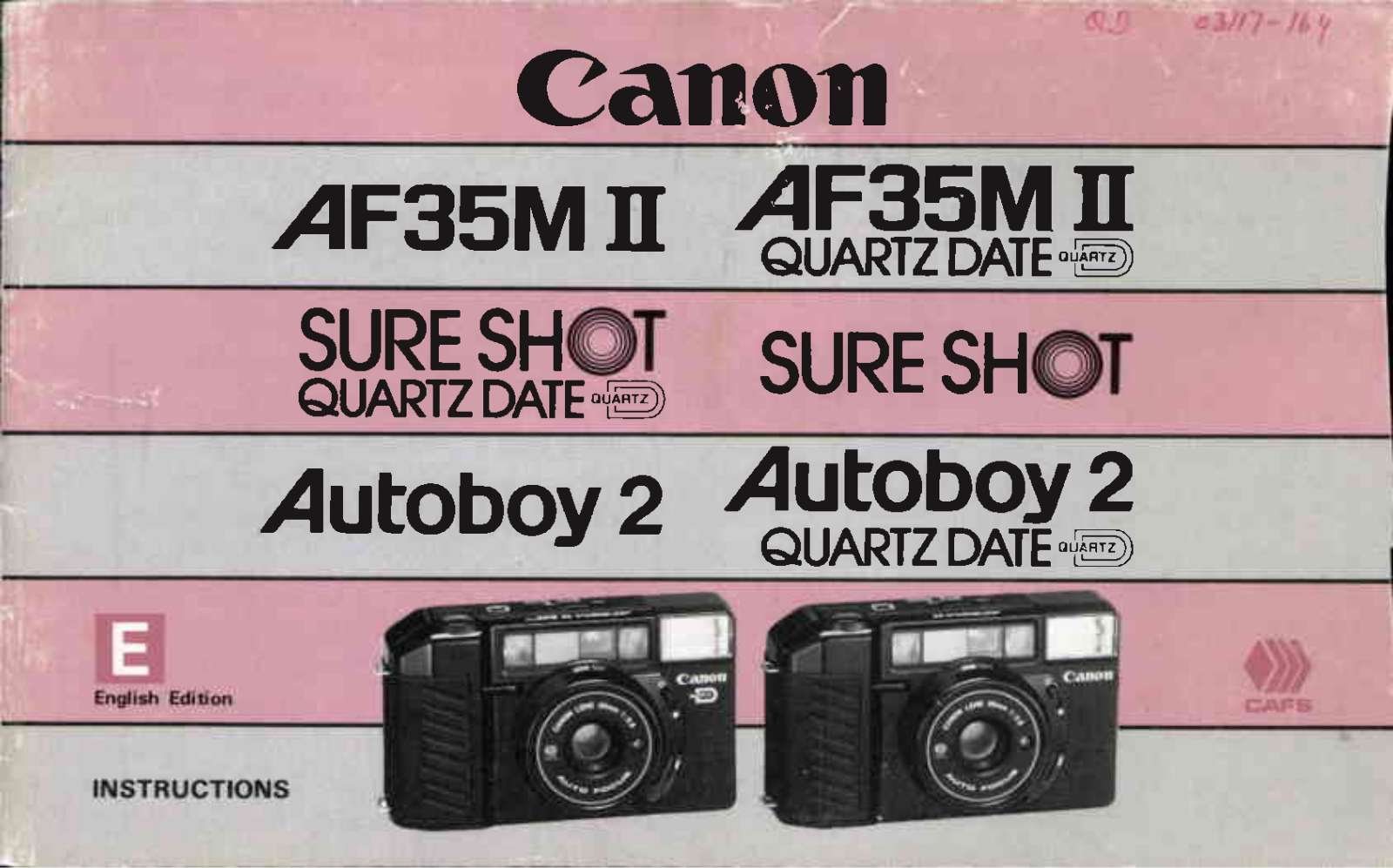 Canon AF35MII User Manual