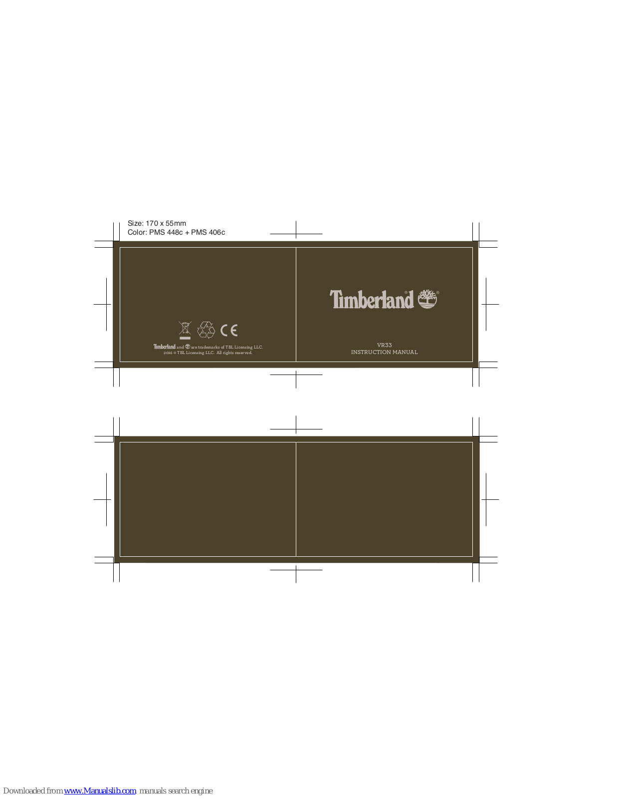 Timberland VR33, VR32, VR34 Instruction Manual