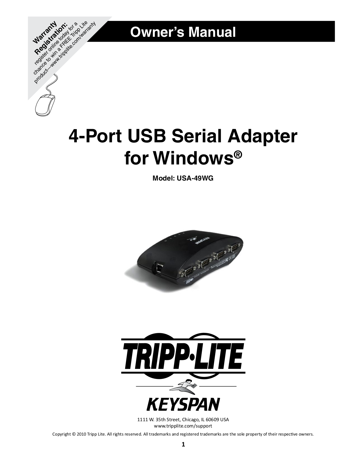 Keyspan USA-49WG User Manual