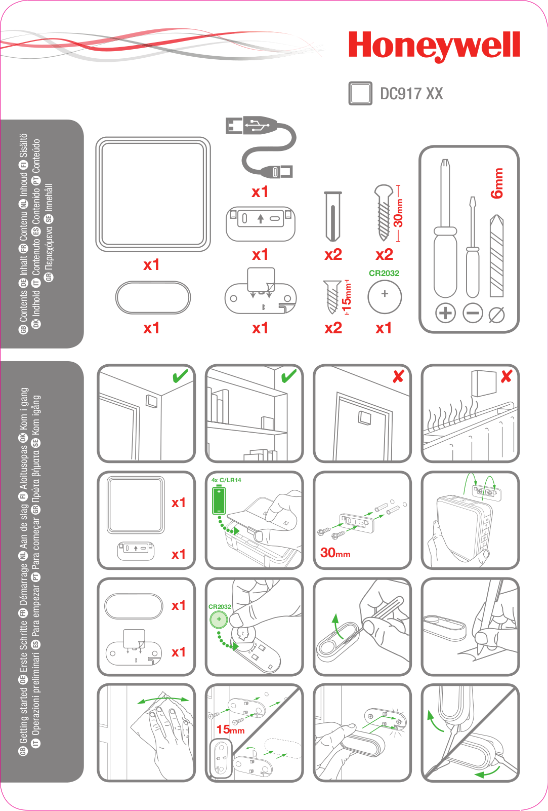 Honeywell DC917NG User manual