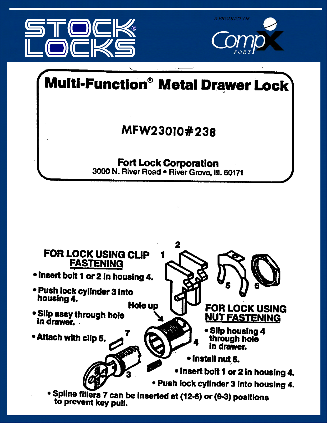 Compx MFW23010 drawing