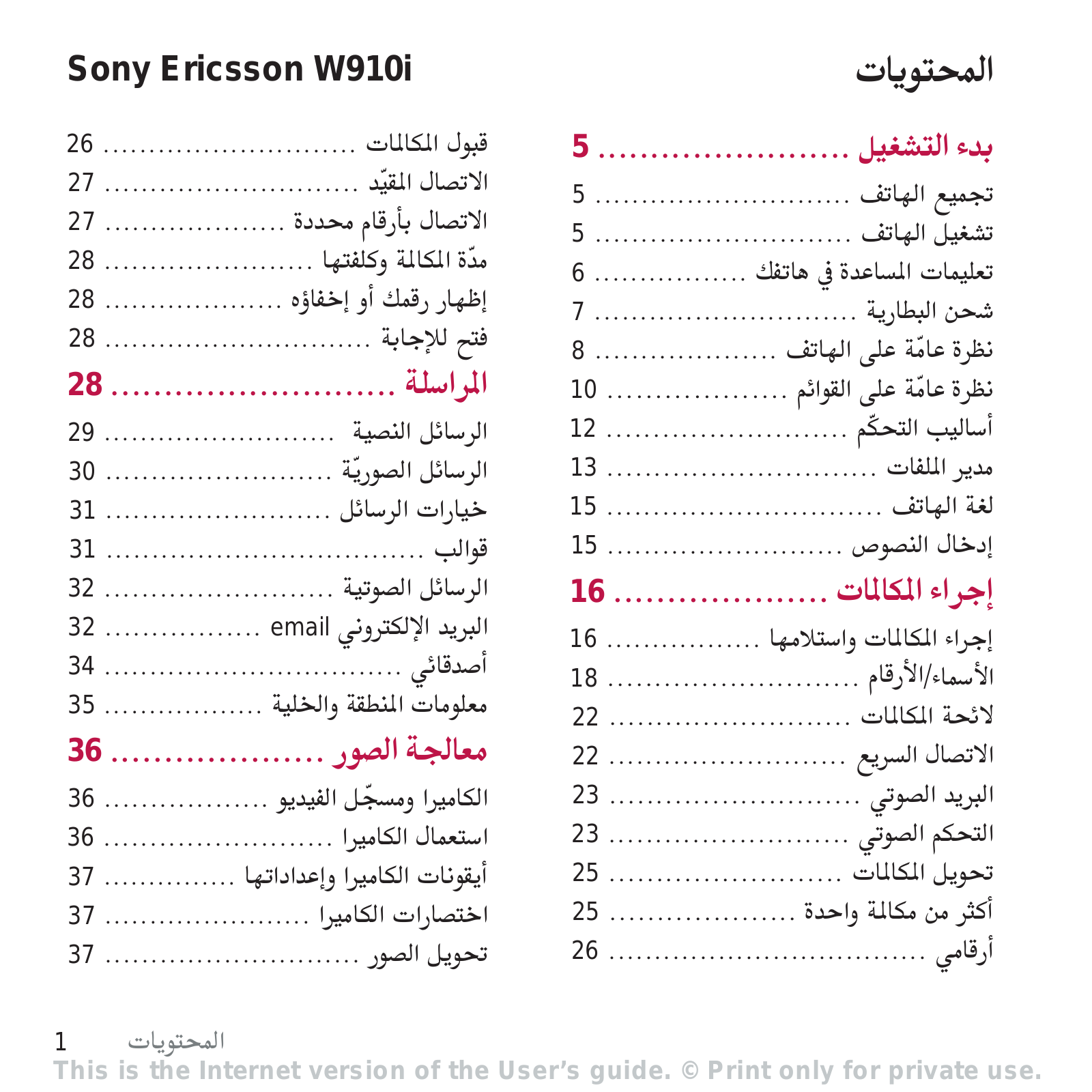 Sony ericsson W910I User Manual