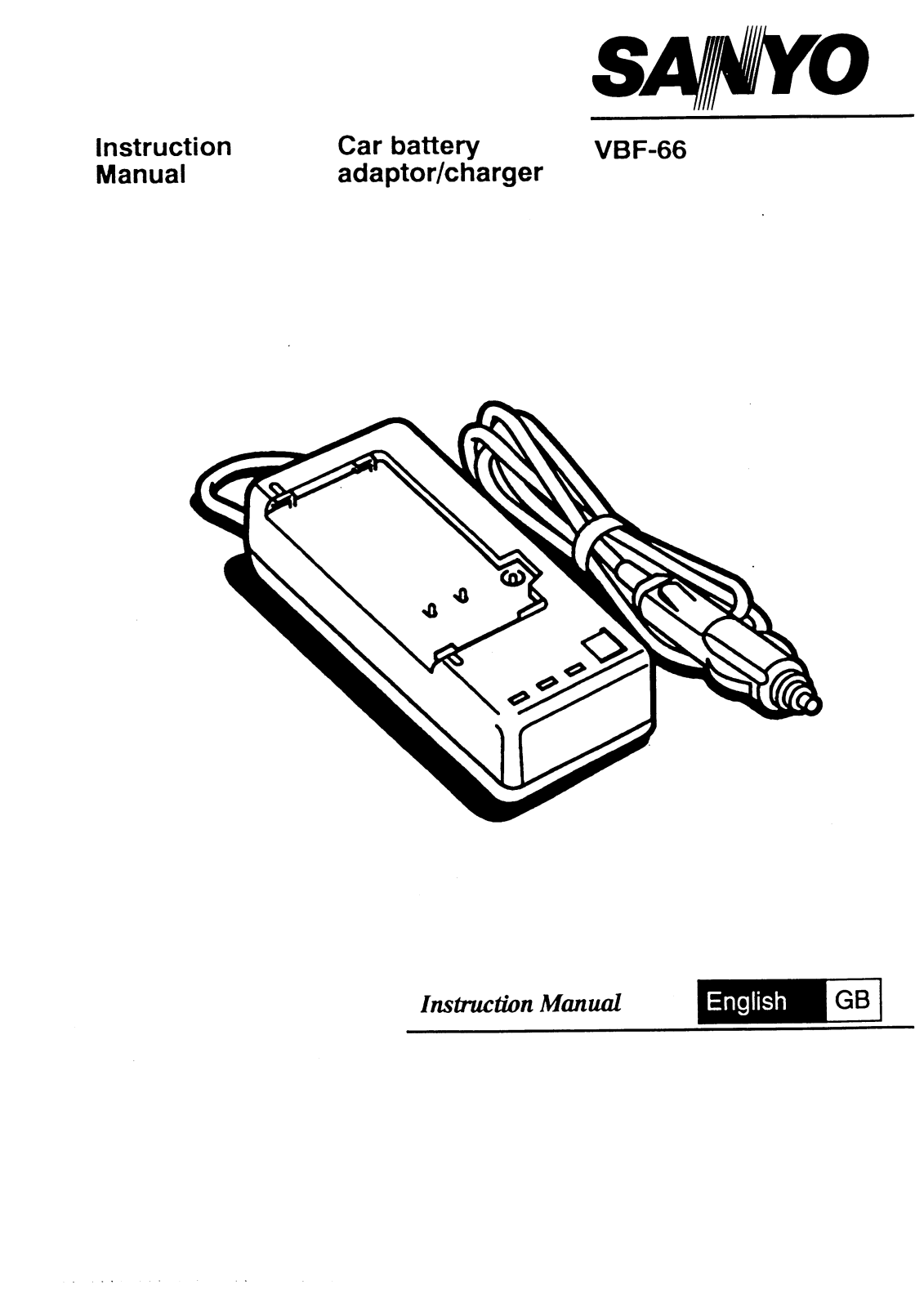 Sanyo VBF-66 Instruction Manual