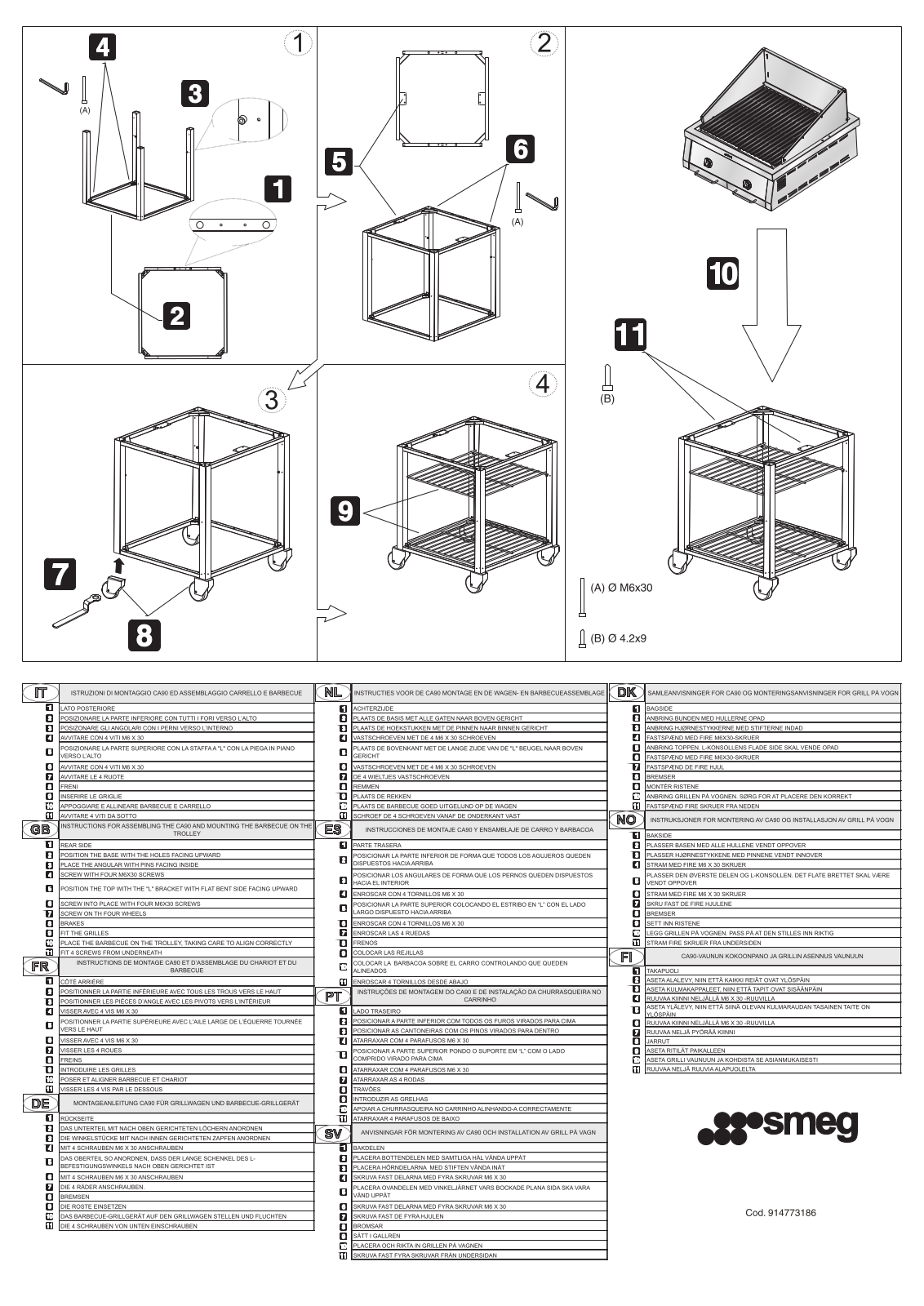 SMEG CA91S User Manual