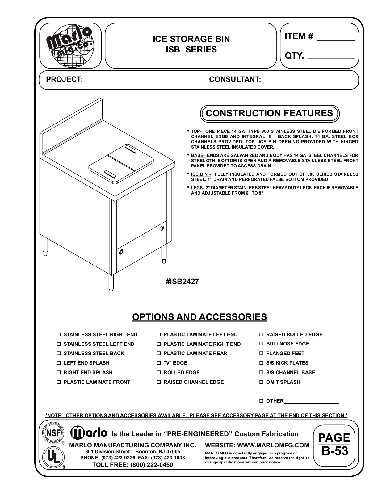 Marlo ISB3033 User Manual