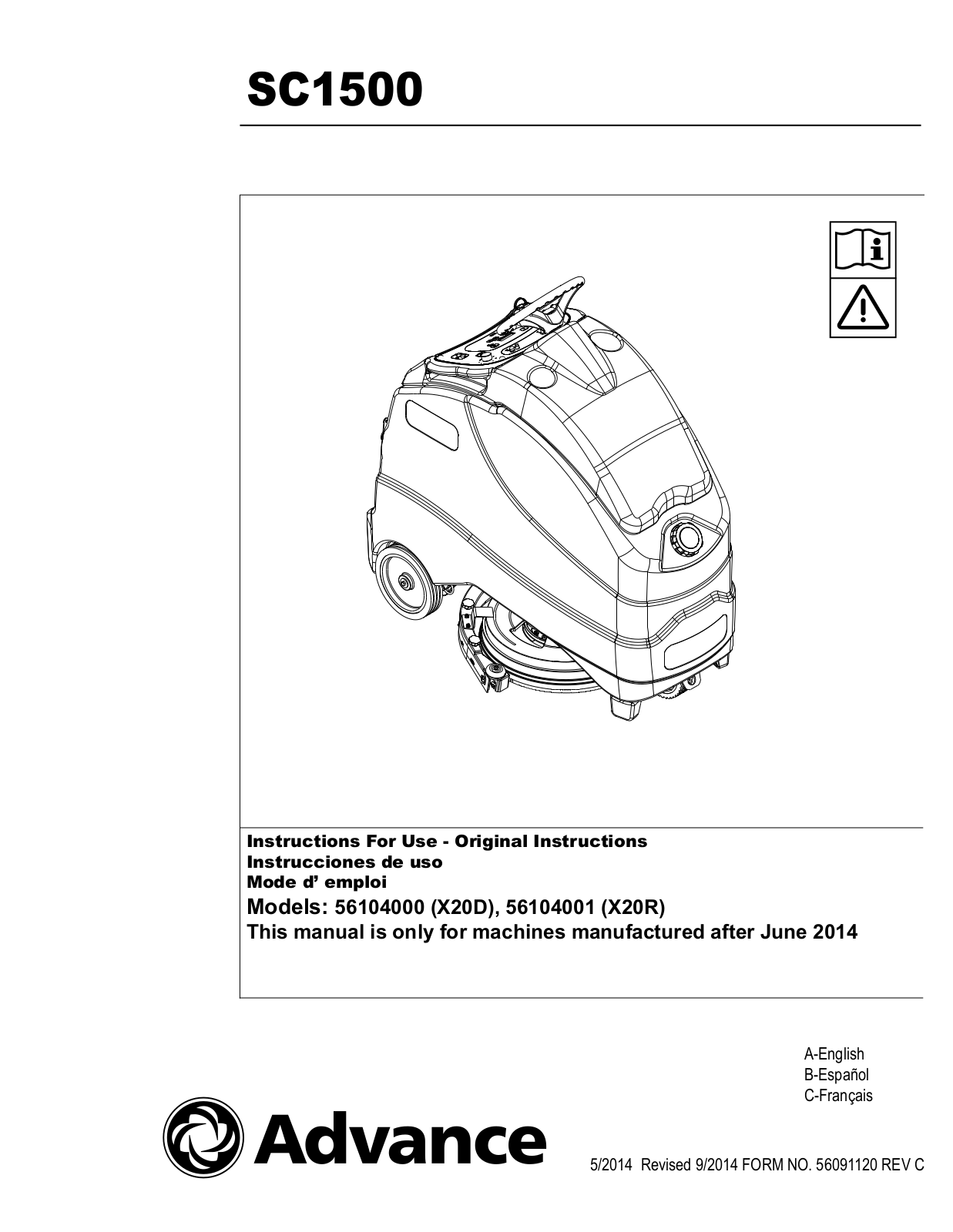 NILFISK SC1500-X20D Installation  Manual
