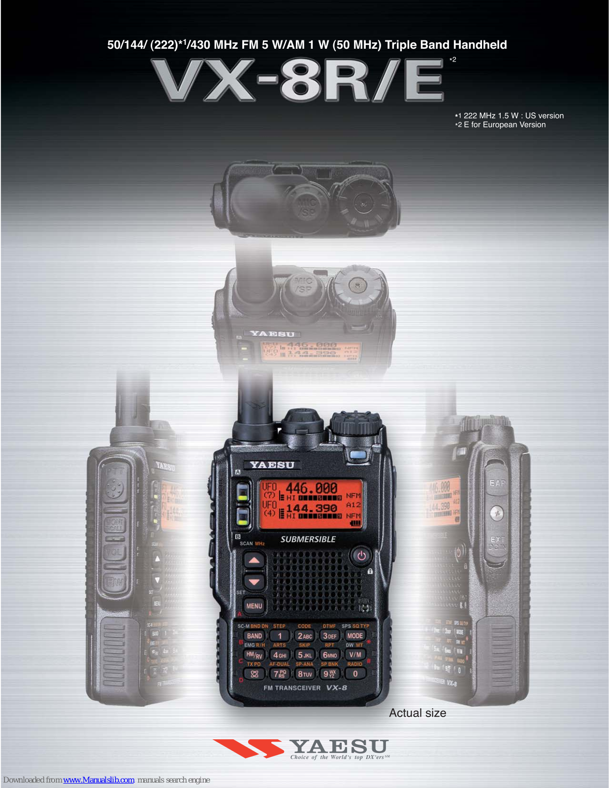 Yaesu VX-8E Brochure & Specs