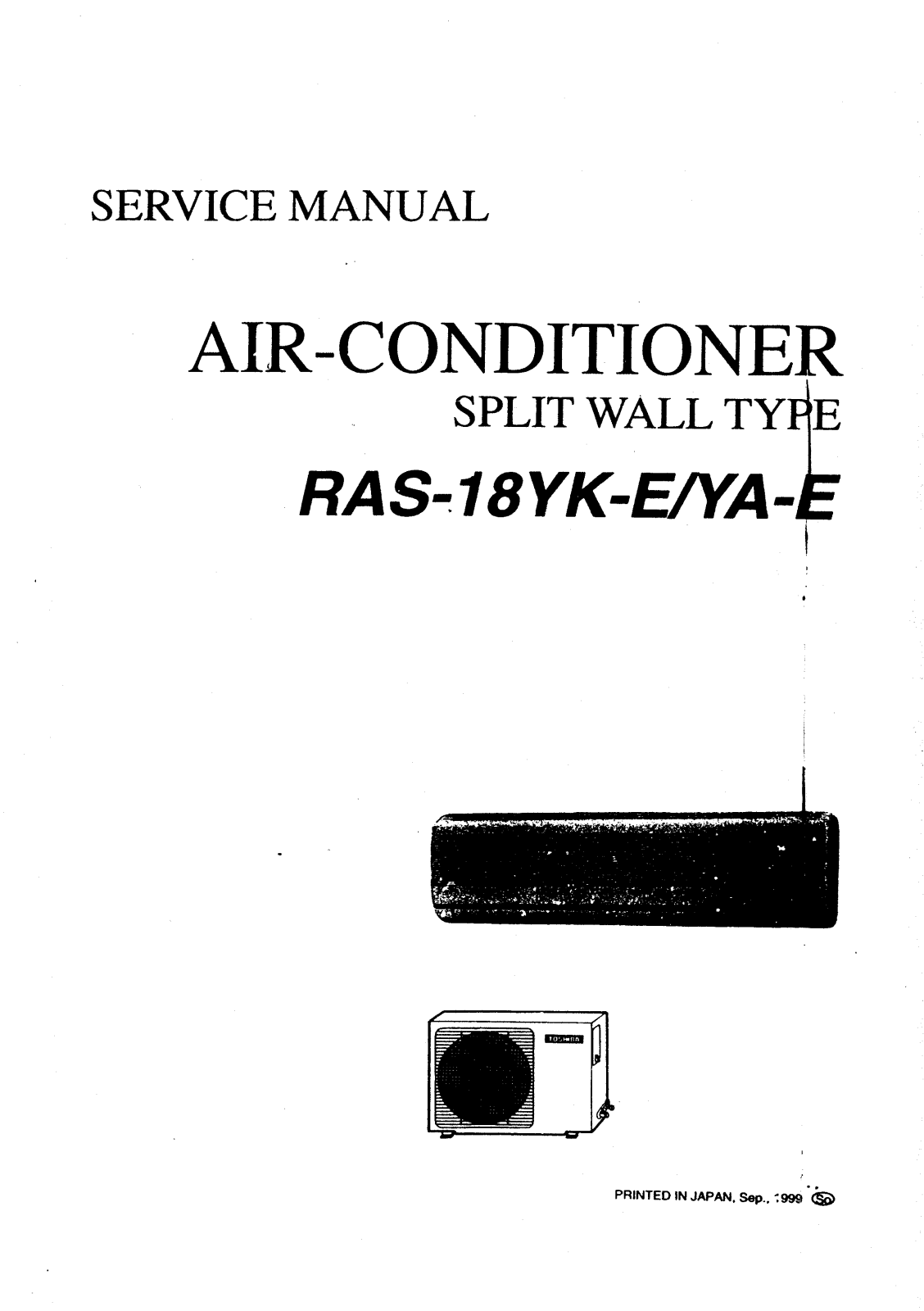 Toshiba RAS-18YA-E, RAS-18YK-E SERVICE MANUAL