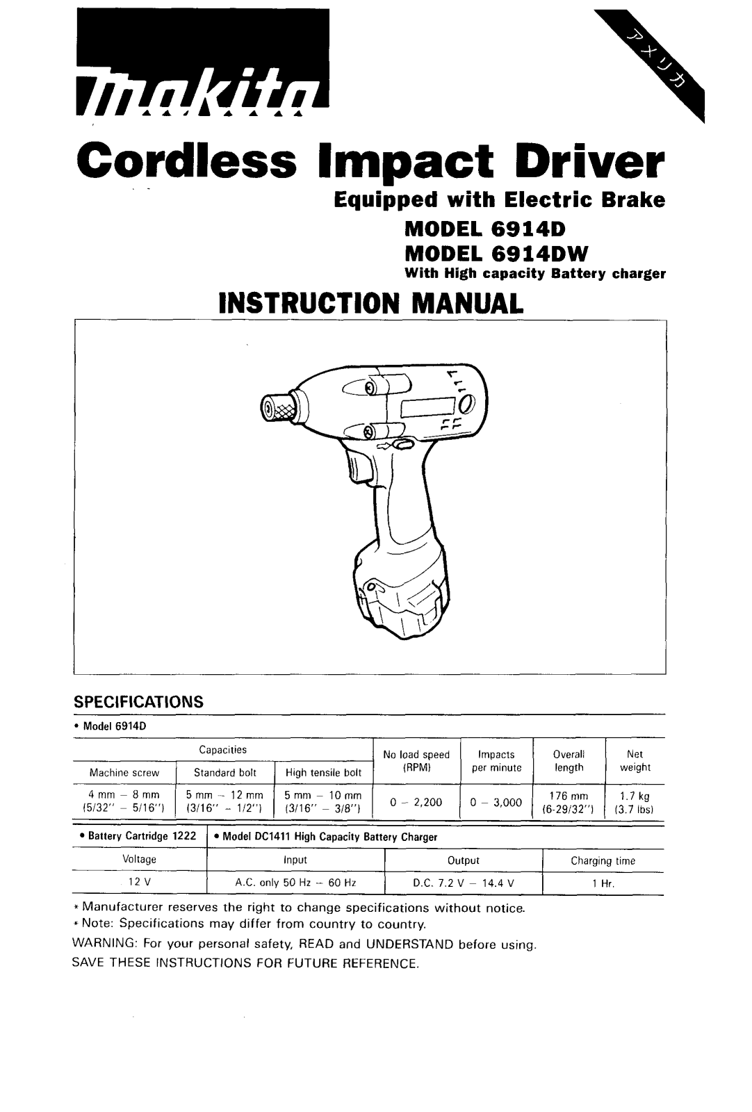 Makita 6914D, 6914DW User guide - ManualMachine.com