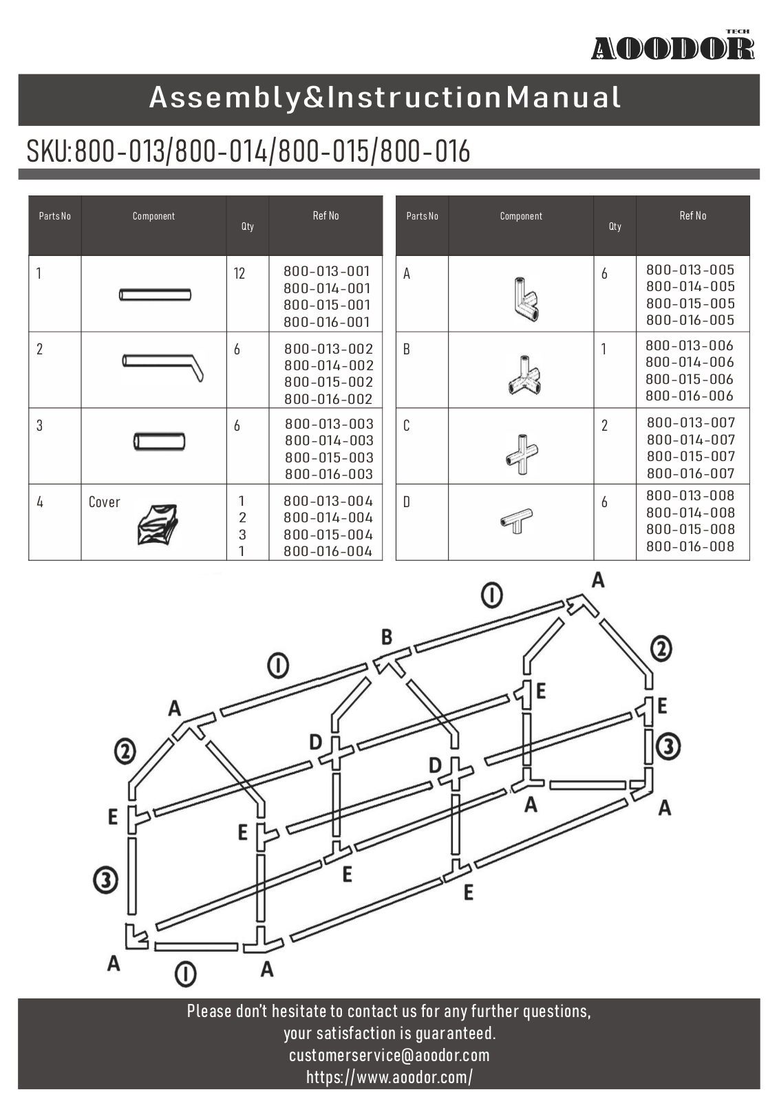 Aoodor ABDO1017 Installation & Assembly - ManualMachine.com