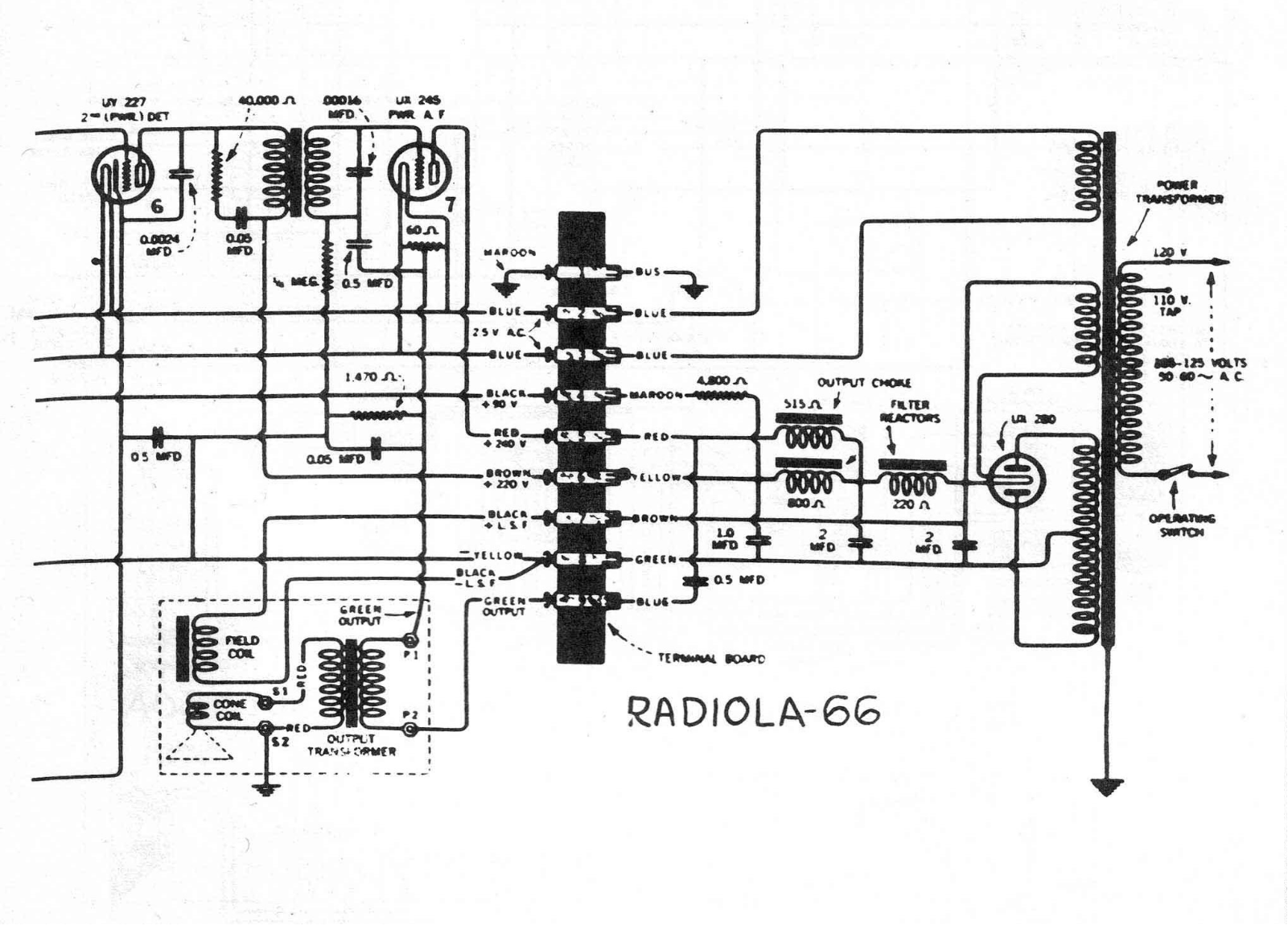 RCA la 66 schematic