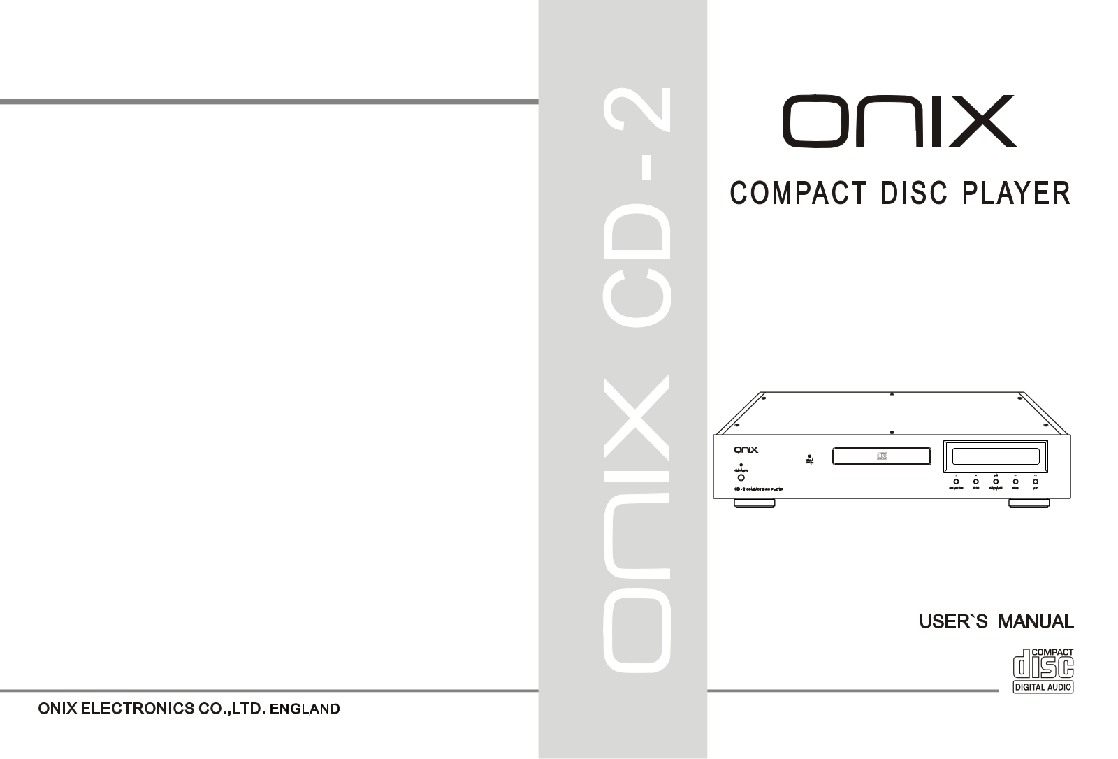 Onix CD-2 Owner's Manual