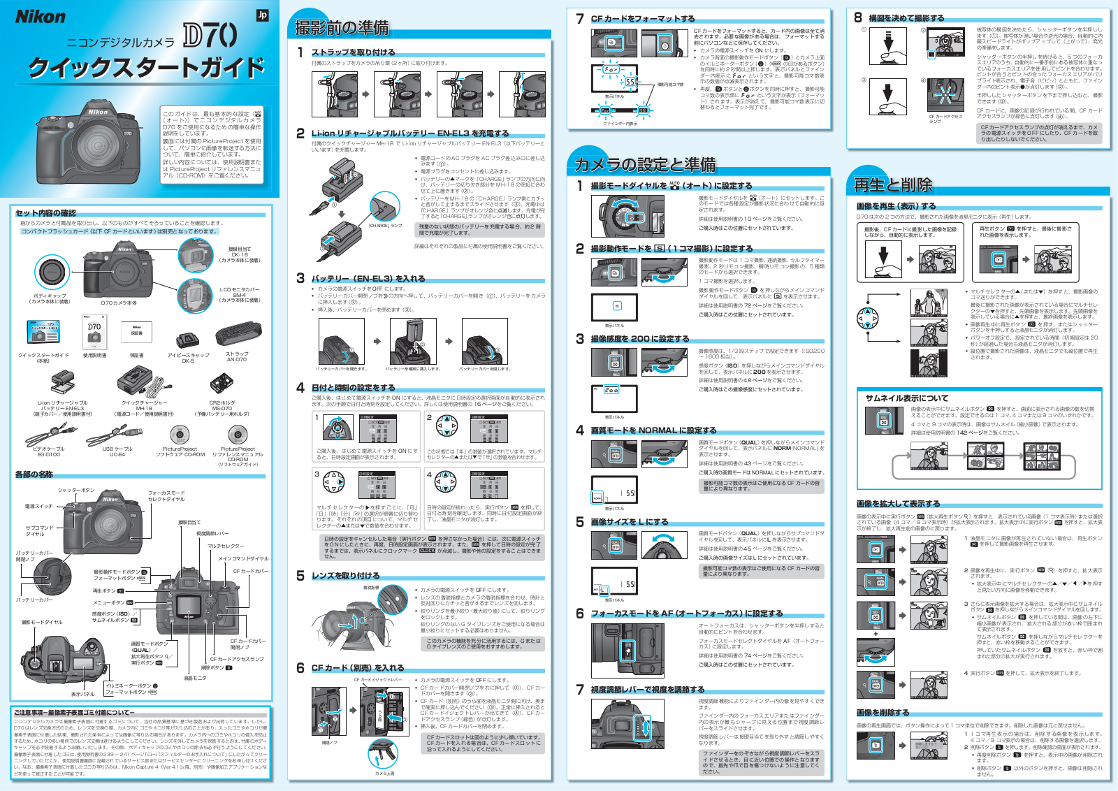 Nikon D70 Quick Start Guide