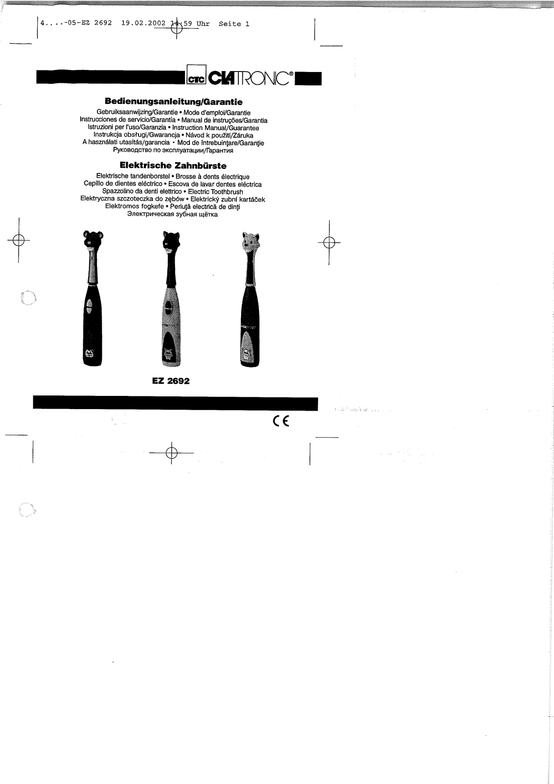 CLATRONIC EZ 2692 User Manual