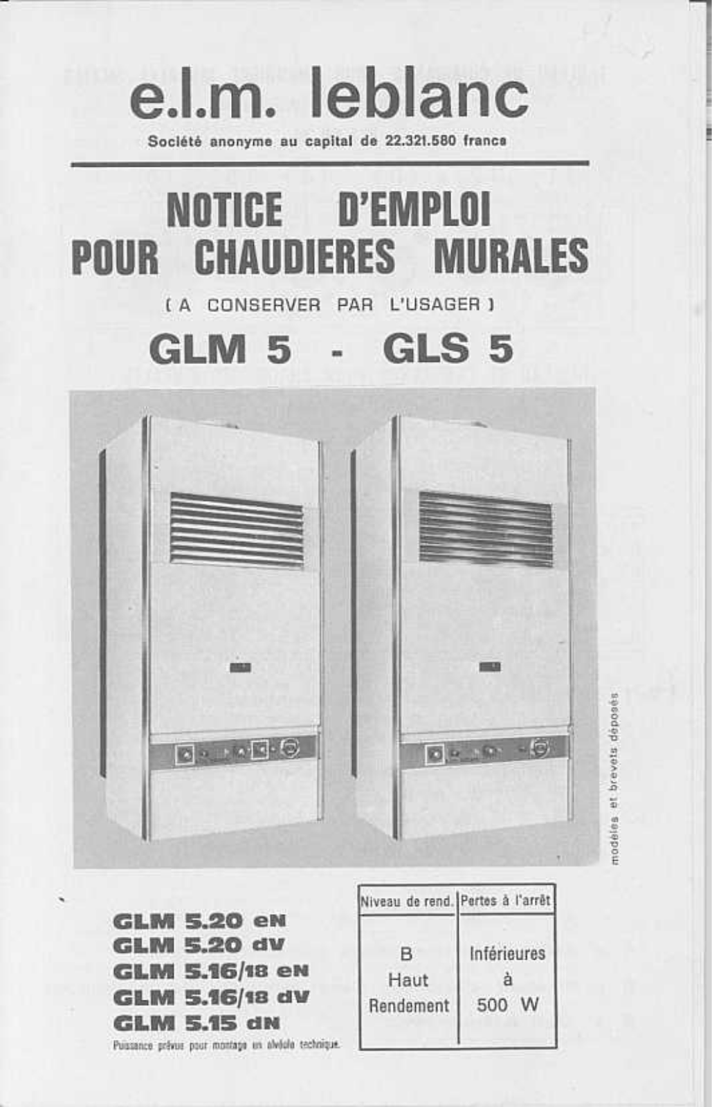 ELM LEBLANC GLM 5 User Manual