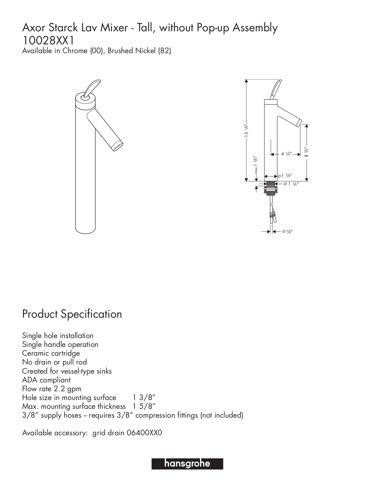 Hans Grohe 10028XX1 User Manual