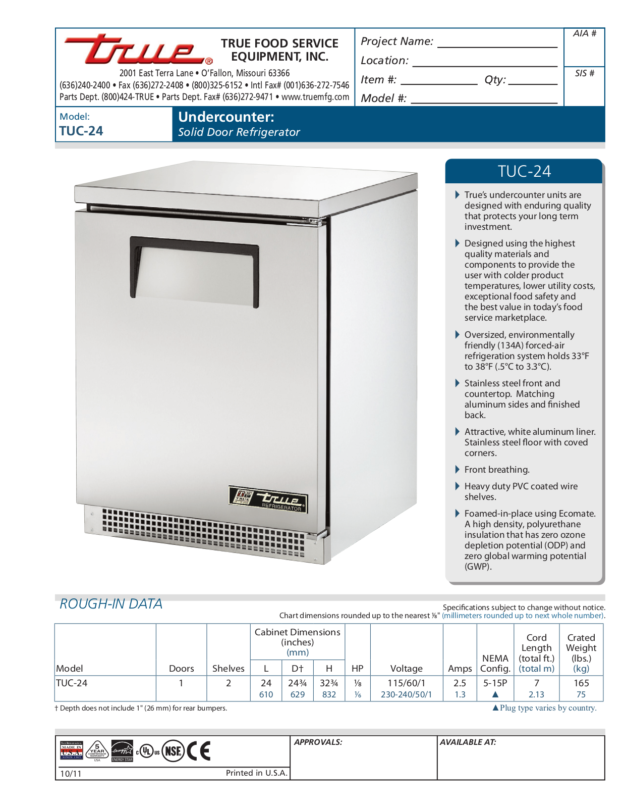 True TUC-24 User Manual